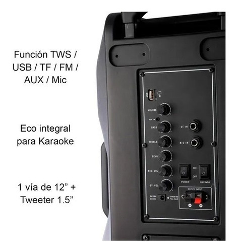 Imagen 6 de 6 de Parlante Portatil Smartlife Pb112030 30w Inalambrico