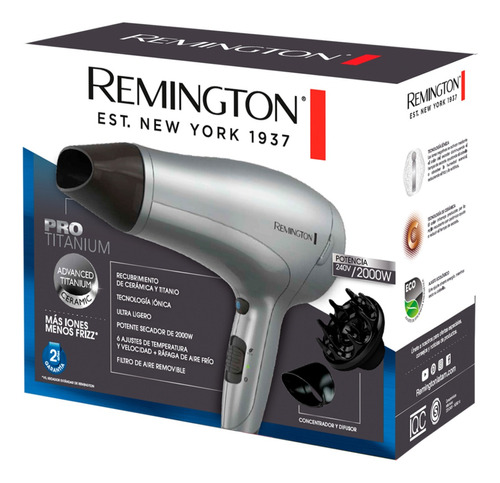 Remington Secador De Pelo Pro Titanium D3019