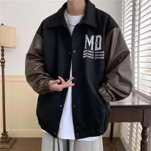 Chaqueta Americana Con Estampado Retro, Ropa De Abrigo De Invierno Para Hombre
