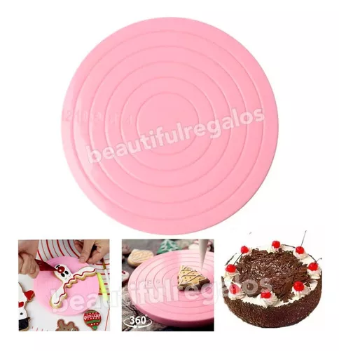 Plato De Vidrio Giratorio Con Base Pie 30cm Torta Base Giratoria Reposteria  Bandeja Decoracion Elegante Candy Bar Mesa