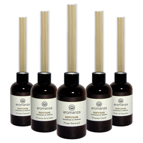 Difusor Aromatico Aromanza X6 Unidades Varillas Bambu 200 Ml