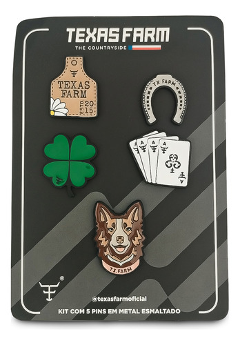 Broche Botão Para Chapéu Texas Farm Metalizado Boné Tx Agro