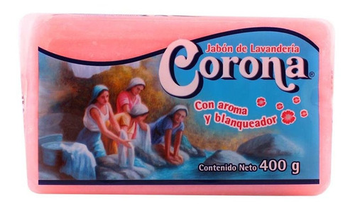 Jabon De Lavandería Corona Rosa 25 Pz De 400 Gr C/u 