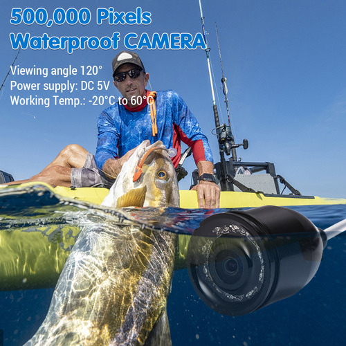 Cámara De Pesca En Río/hielo 120° Bajo El Agua Con