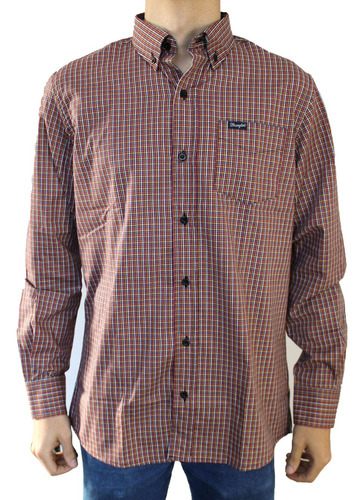 Camisa Country Wrangler M/ Longa Masculina Tricoline Xadrez