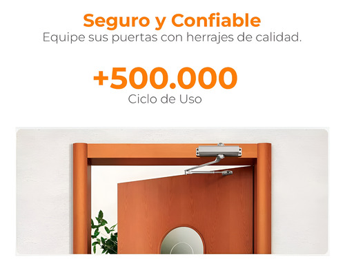 Cierra Puerta Hidráulico Aéreo De 65 A 85 Kg Alto Transito
