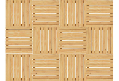 Deck De Pinus Madeira Tratado 4 Unidades Saúna Piscina