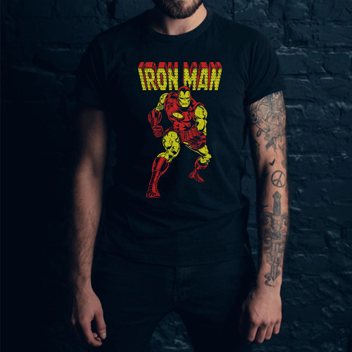 Remera Iron Man Comic Marvel Super Heroes Algodón Premium