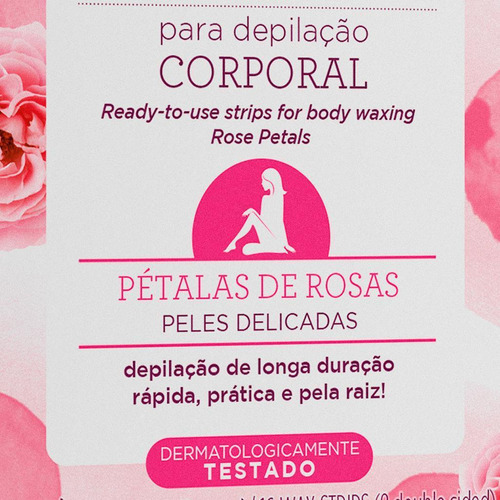 03 Folhas Depilatórias Pétala De Rosas Depil Bella 16 Folhas