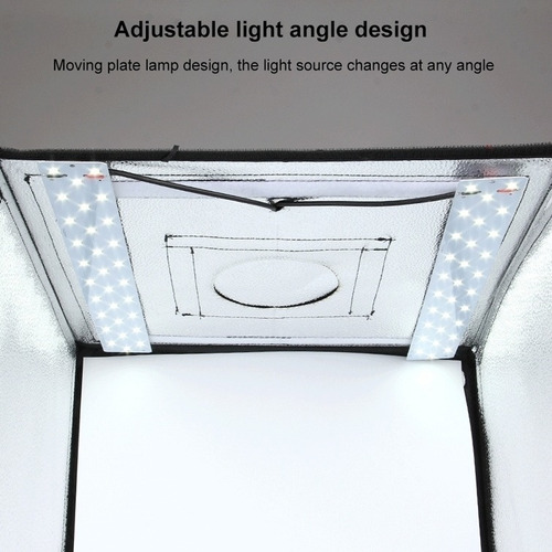Imagen 8 de 10 de Caja De Luz 60x60 Cm 2 Barra Led 6 Fondo Estudio Fotografico