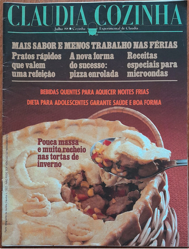 Revista Claudia Cozinha Nº 322 Julho/1988