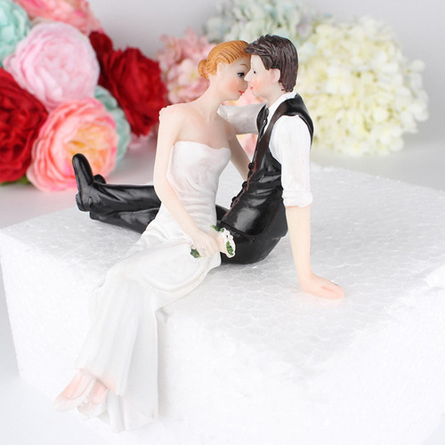 Adornos De Pastel De Boda Escena En Miniatura Personas