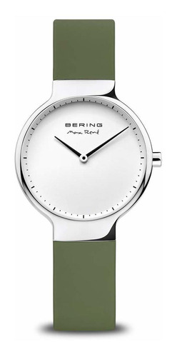 Reloj Mujer Bering 15531-800 Cuarzo Pulso Verde En Silicona