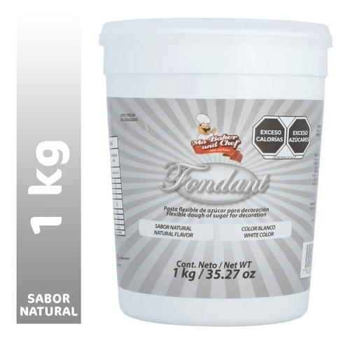 Fondant Color Blanco Ma Baker Sabor Natural 1 Kg.