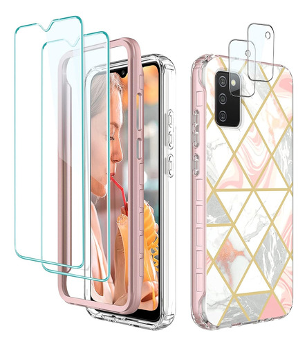 Funda  4 Protectores Pantalla Lente Para Samsung Galaxy A...