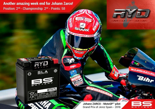 Imagen 2 de 8 de Bateria Btx7l = Ytx7l-bs Yamaha Ys 250 Fazer Bs Battery