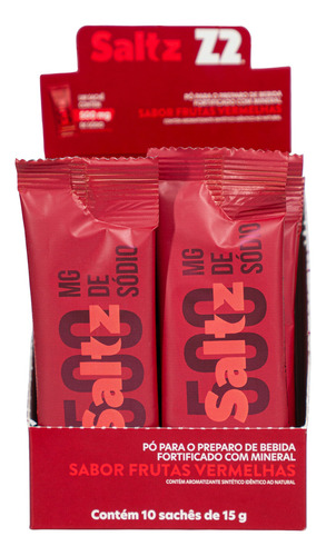 Z2 Saltz 500 Frutas Vermelhas Box 10 Sticks Eletrólitos
