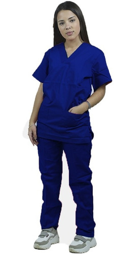 Imagen 1 de 4 de Conjunto Medico. Pantalón Y Casaca Azul Marino Uniformes