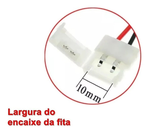 Imagem 2 de 6 de 10 Emendas Fita Led 5050 Uma Cor Conector Plug Sem Solda
