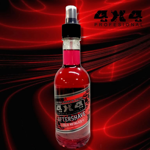 4x4 Loción Después De Afeitar Rojo Metálico After Shave300ml