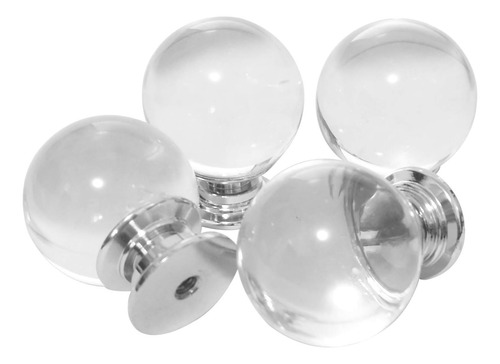 Juego De 6 Pomos De Cristal Transparentes Para Armarios Y Mu