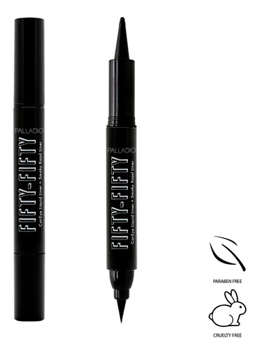 Delineador Doble Cat Eye + Smokey Kajal Fifty Fifty Palladio