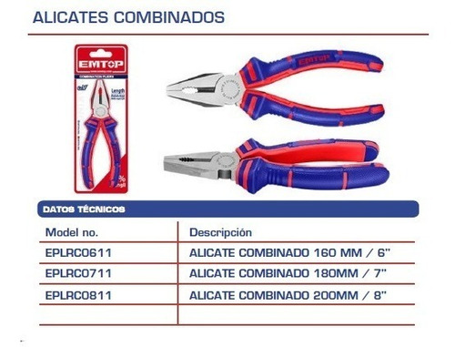 Imagen 2 de 4 de Alicate Combinado 180mm / 7