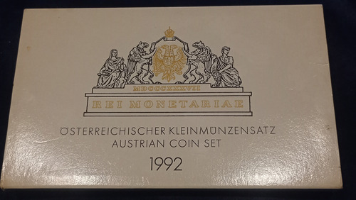 Monedas Austria Set 1992 (schill Circulante) 8 Moned. Lp 040 (Usado)