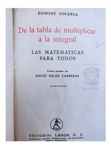 Libro De La Tabla De Multiplicar A La Integral 159m6