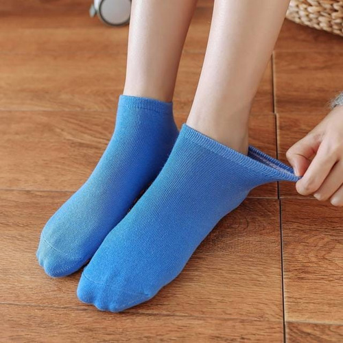 12 Pares De Calcetines, Tines De Algodón Surtido De Colores Multicolor B-6740 Liso Unitalla