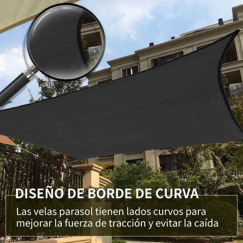 Malla Sombra Exteriores Lona Toldo 6x4 95% Bloqueo Uv