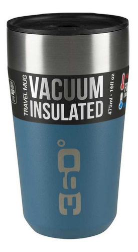 Copo Térmico 360 Com Tampa Travel Mug Large 475ml Azul Liso