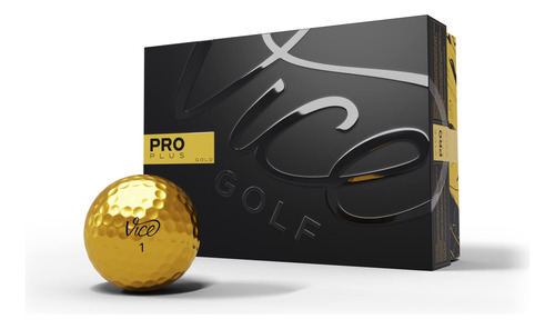 Vice Golf Limited Edition Pro Plus - Pelotas De Golf (dorado