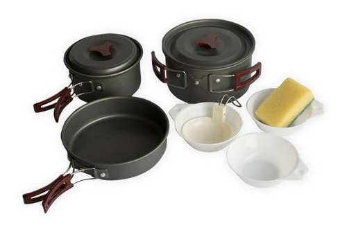 Set Olla Camping 8 Accesorios De Cocina