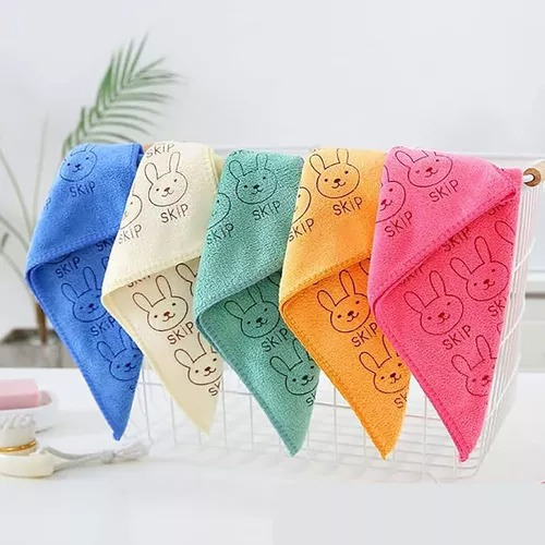 Juego De 5 Toallas Suaves Y Absorbentes Con Conejito