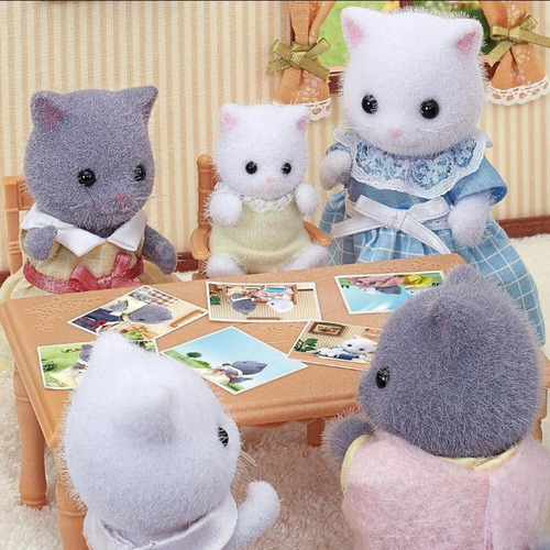 Trillizos Gatos Persa Sylvanian Families Gato Persa Original