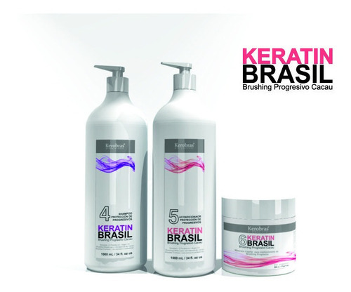 Shampoo Acondicionador Brushing Progresivo Cacao Brasil X3