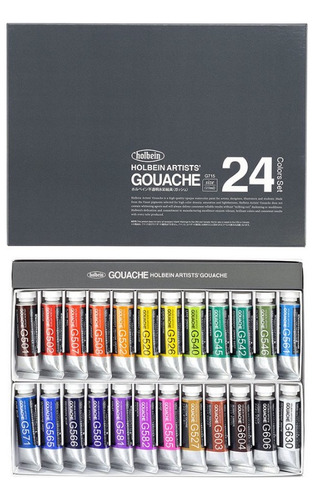 Holbein Tempera Gouache Set 15 Ml 24 Colores