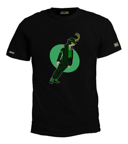 Camiseta Estampada Loki Michael Jackson Hombre Bto