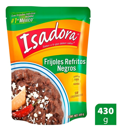 8 Pzas Frijoles Negros Isadora Refritos 430 G