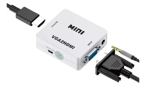 Convertidor Adaptador Vga A Hdmi Con Audio Full Hd 1080