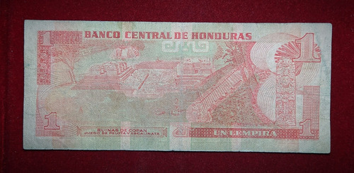 Billete 1 Lempira Honduras 1980 Pick 68 A De La Rue (Usado)