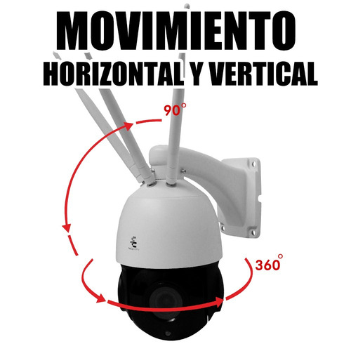 Cámara 4g Cctv Ip Ptz Video Hd 1080p 2 Mp Ranura Sd Zoom 4x Color Blanco