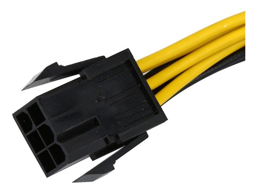 Cabo Conversor De Energia 6 Pinos F Para 8 Pinos M Pci-e