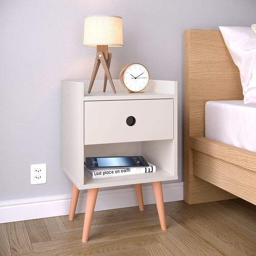Kit Cabeceira Cama Casal Box Queen 1,60 E 2 Mesinha Lateral Cor Bege Blanc