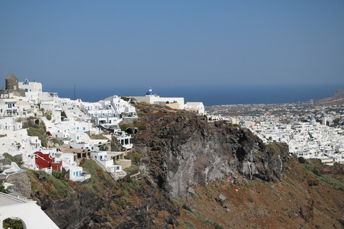 Cuadro 118-imerovigli-santorini-gree 32x20 C/marco De Madera