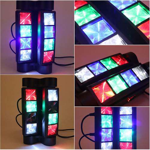 Eight Eyes Rgbw Mini Rotate Beam Light Luz De Escenario De