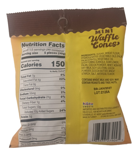 Mini Conos De Galleta De Waffle Rellenos De Chocolate Amargo