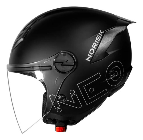 Capacete para moto  aberto Norisk  Neo  preto monocolor tamanho 55-56 