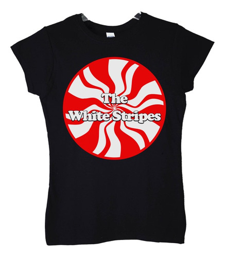 Polera Mujer The White Stripes Logo Circle Rock Abominatron